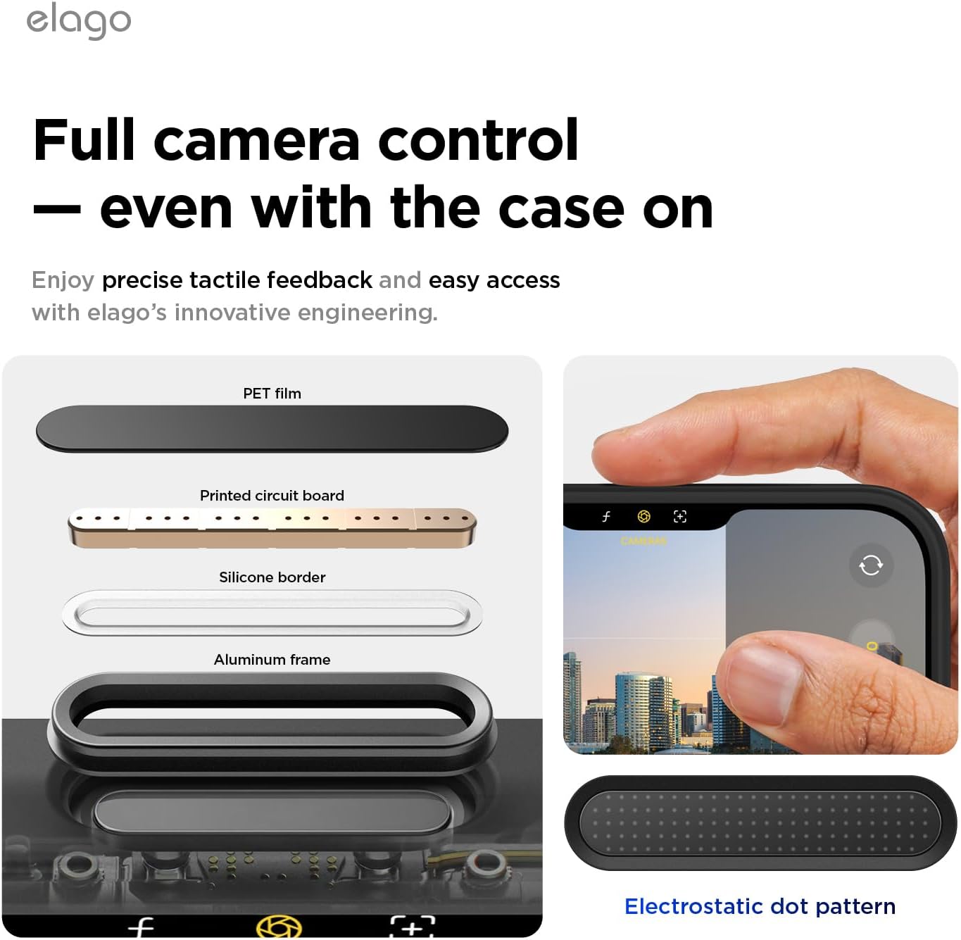 Detalle 2 de elago ES17MSAMST63PRO-BK Magnetic Ring Stand Case for iPhone 17 Pro and 18 Pro