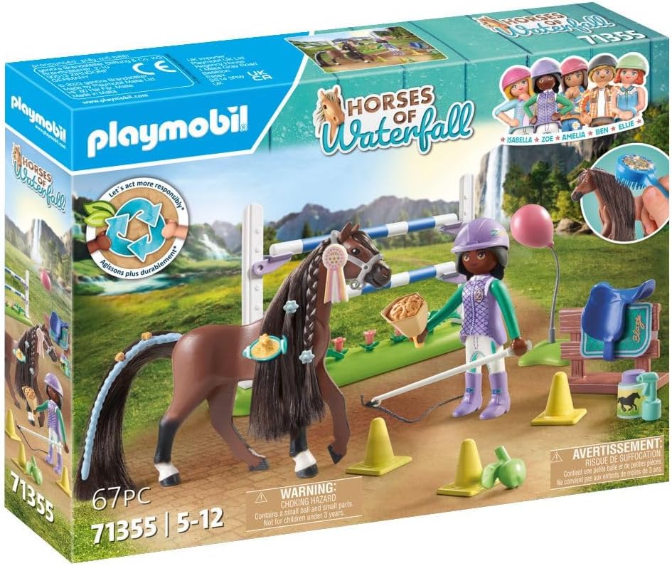 Detalle 2 de PLAYMOBIL Horses of Waterfall 71355 🐴 Juego de caballos y entrenamiento