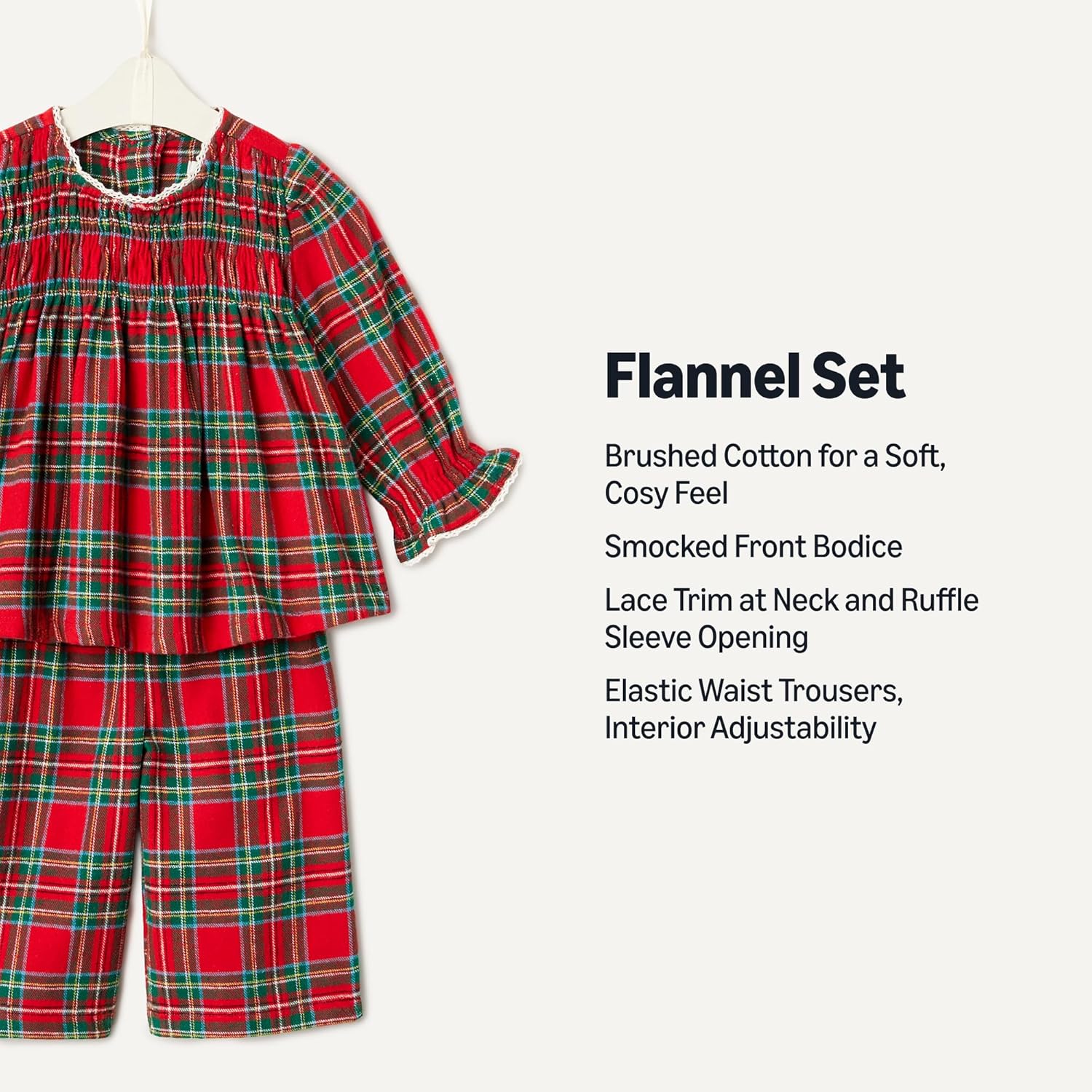 Thumbnail 2 de Amazon Essentials Baby Girls Long Sleeve Flannel Set (Sofia Grainge collaboration)