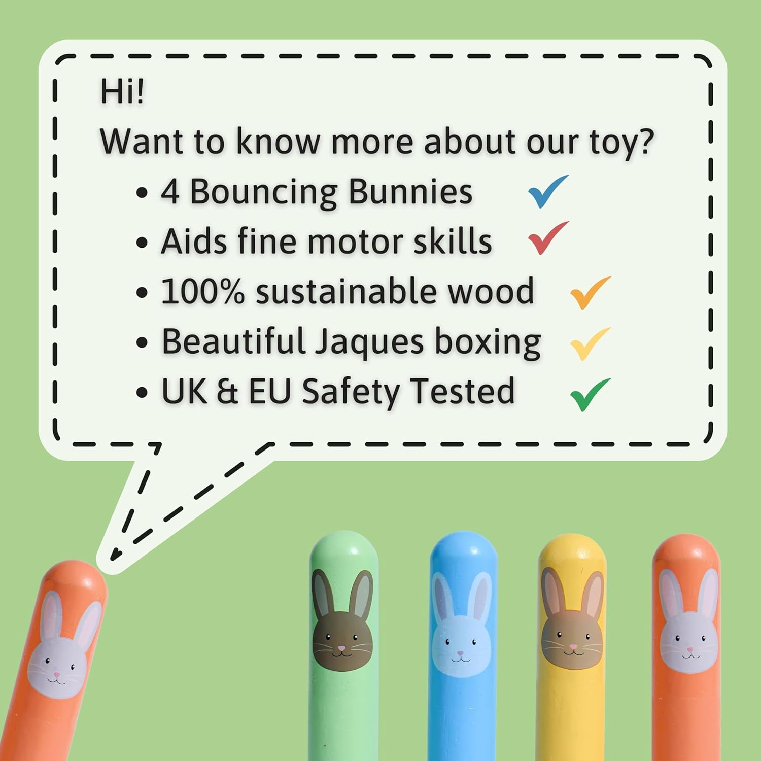 Thumbnail 4 de Jaques Bunny Pop Up Toy 12 months