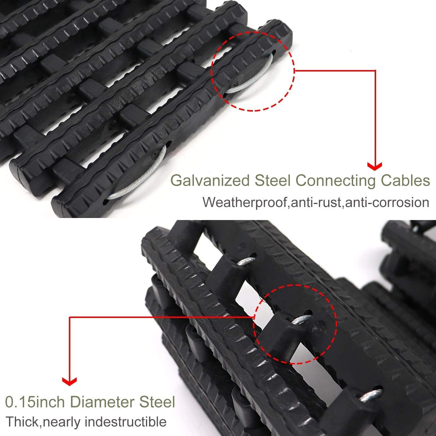 Thumbnail 2 de Jolitac 2PC Traction Tracks Mats (TPR) 31.5" L – Off-Road Recovery Tracks with Bag