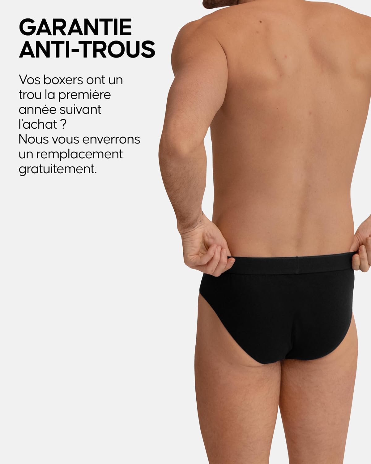 Detalle 2 de DANISH ENDURANCE Slips en coton stretch (lot de 3) pour homme – ultra doux, respirants