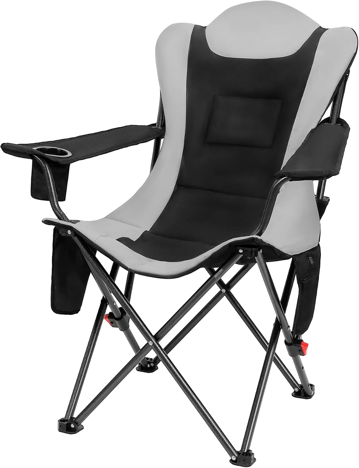Detalle de OUTSIDER 3-Position Camping Chair for Adults – 350 lb Capacity with Pockets and Cup Holder