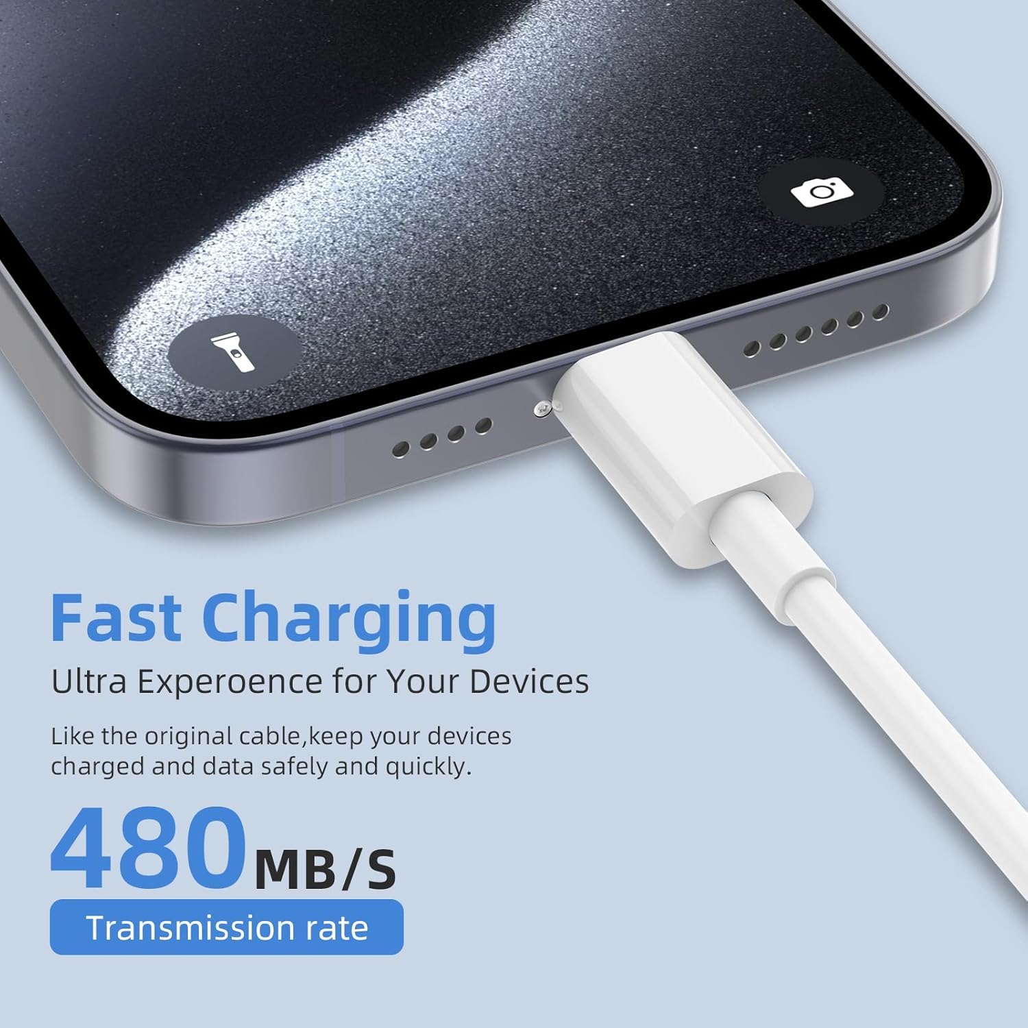 Detalle 2 de Cavo USB-C a USB-C 60 W ricarica rapida