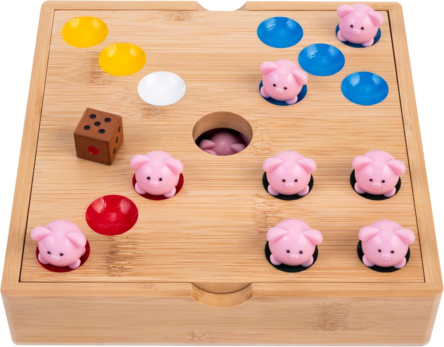 Thumbnail 2 de Engelhart Ferkelrennen Würfelspiel – lustiges Schweine-Gesellschaftsspiel mit 60 Silikon-Schweinchen