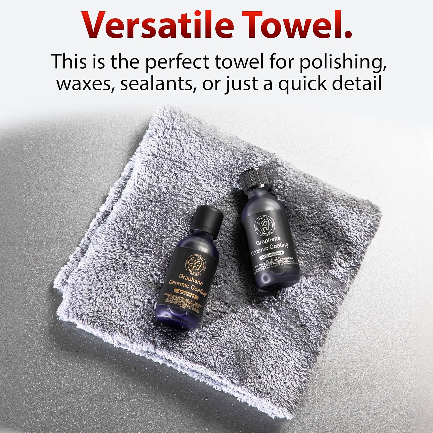 Detalle 2 de Adam's Polishes MF-BG Borderless Microfiber Detailing Towel, 480 GSM, 16 x 16 in