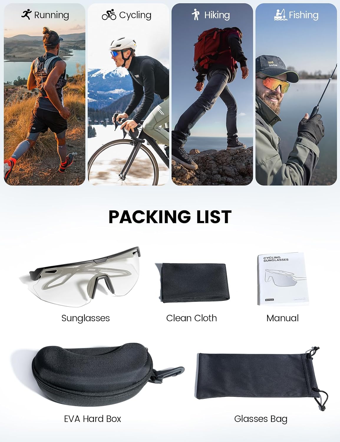 Thumbnail 6 de Lamicall 24g Polarized Sports Sunglasses – UV400 Protection, Photochromic Lenses