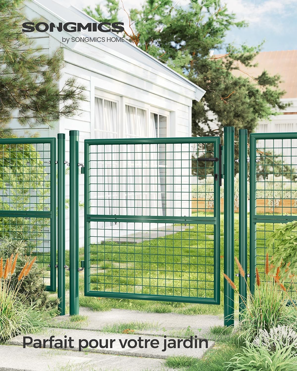 Detalle 2 de SONGMICS GGD150G01 Portillon jardin 106 x 100 cm