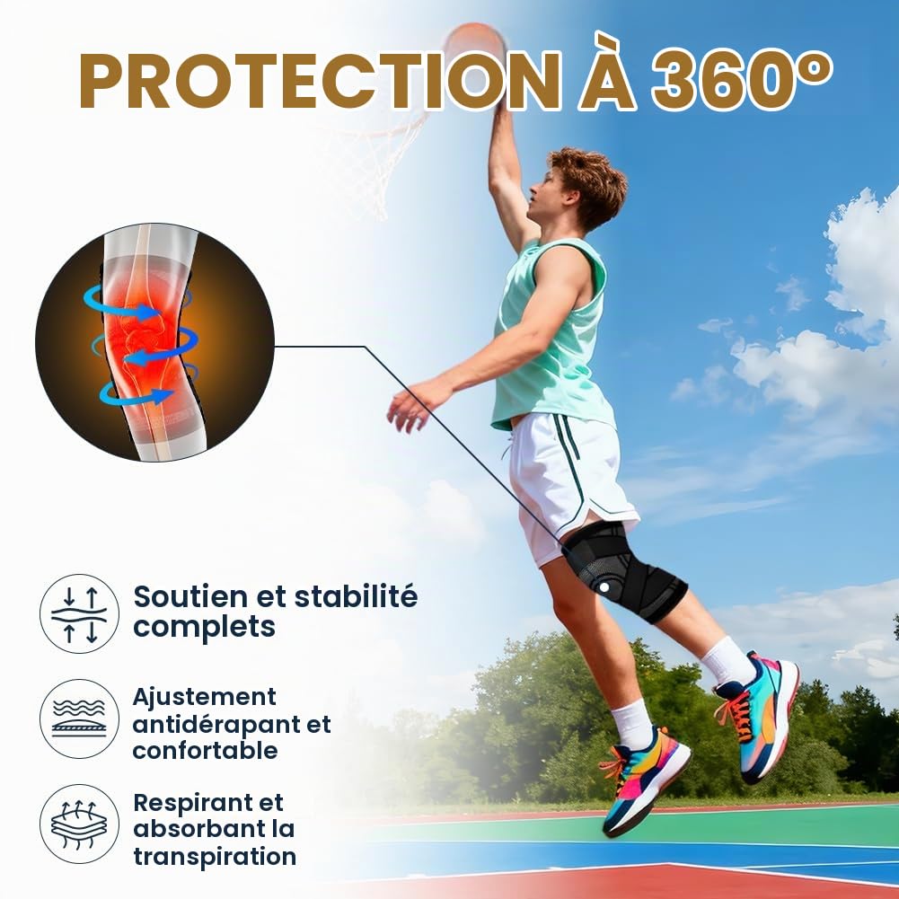 Detalle 2 de Fefod XL verstelbare kniebandage met compressie en antislipbanden