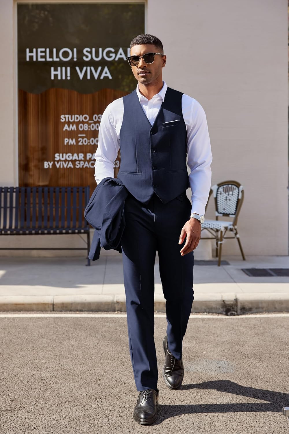 Thumbnail 3 de COOFANDY 3-Piece Slim Fit Suit Set