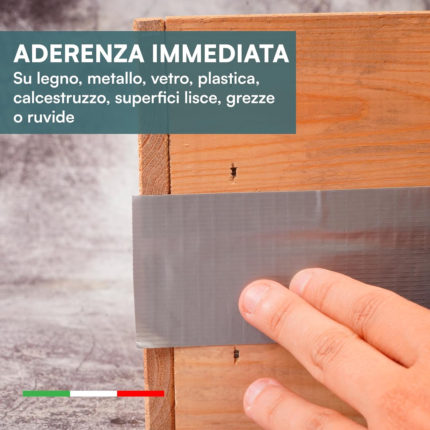 Detalle de DNK TRADE Nastro Adesivo Telato Americano 50mm x 25m – Tre Rotoli Grigio, resistente all’acqua e adatta a metallo, plastica e legno