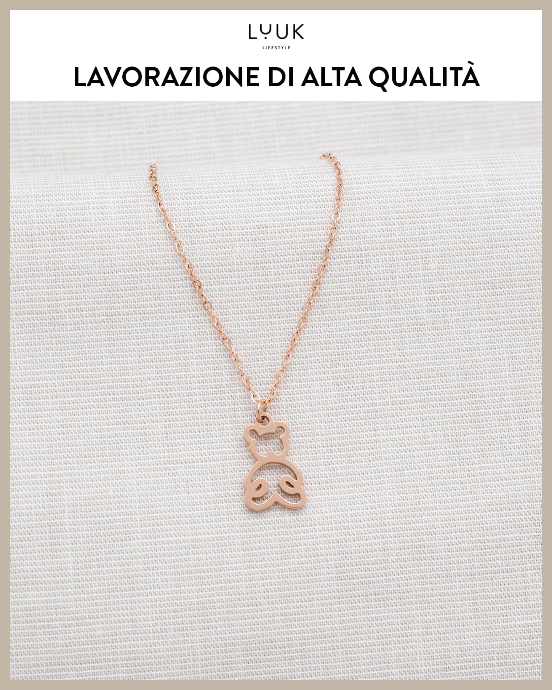 Thumbnail 1 de LUUK LIFESTYLE Collana acciaio 49 cm