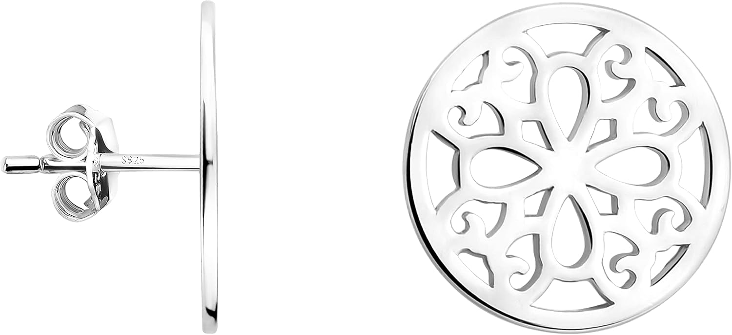 Detalle de SOFIA MILANI Damen Ohrringe 925 Silber Kreis Ohrstecker