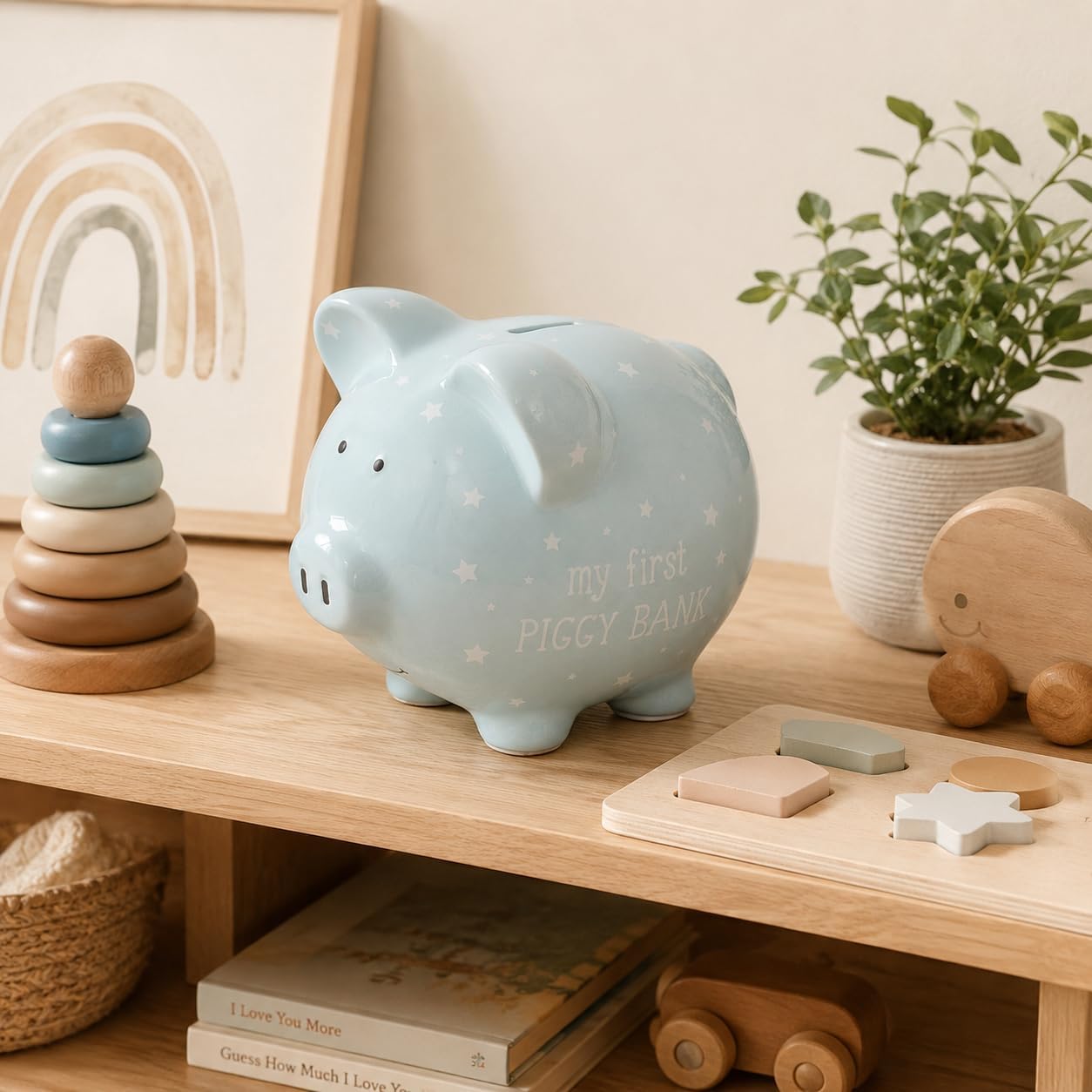 Thumbnail 5 de Kate & Milo Ceramic Piggy Bank, Blue Stars