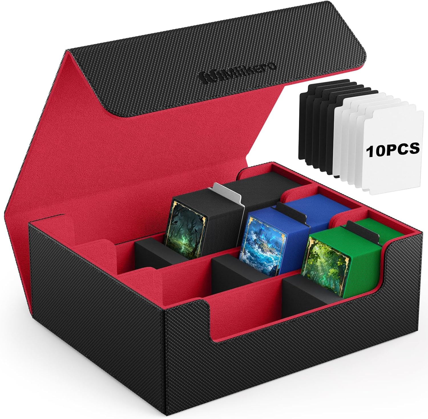 Thumbnail 6 de Mlikero Sammelkarten-Aufbewahrungsbox für 1800+ Karten – Maxi-Deckbox aus PU-Leder mit Magnetverschluss