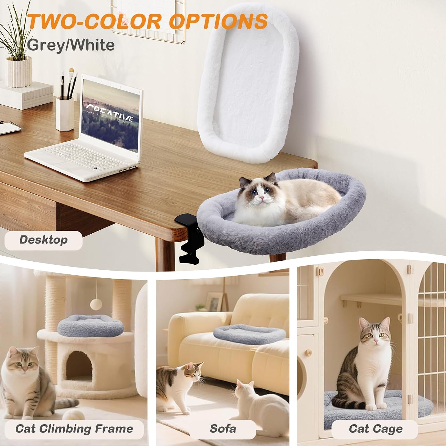 Thumbnail 6 de trhillsbrad MT-A1 kattenhangmat voor tafel, opvouwbaar, 59 x 48 cm, tot 20 kg