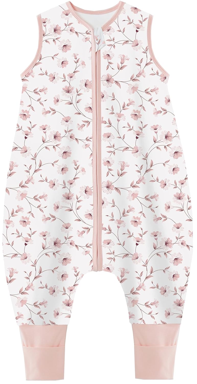 Detalle de Teechodina Baby-Schlafsack mit Füßen aus 100% Baumwolle (1,5 Tog) für Kinder 90 cm