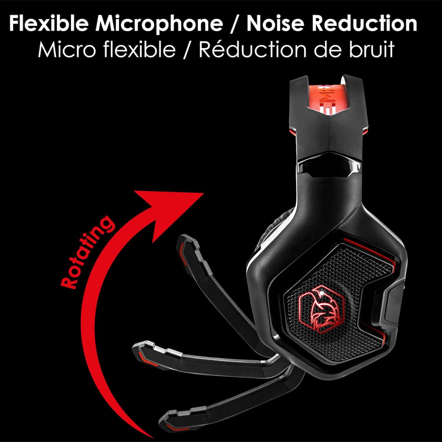 Thumbnail 3 de EMPIRE GAMING WarCry P-W1 Cuffie Gamer Wireless 2,4 GHz con microfono e LED rosso