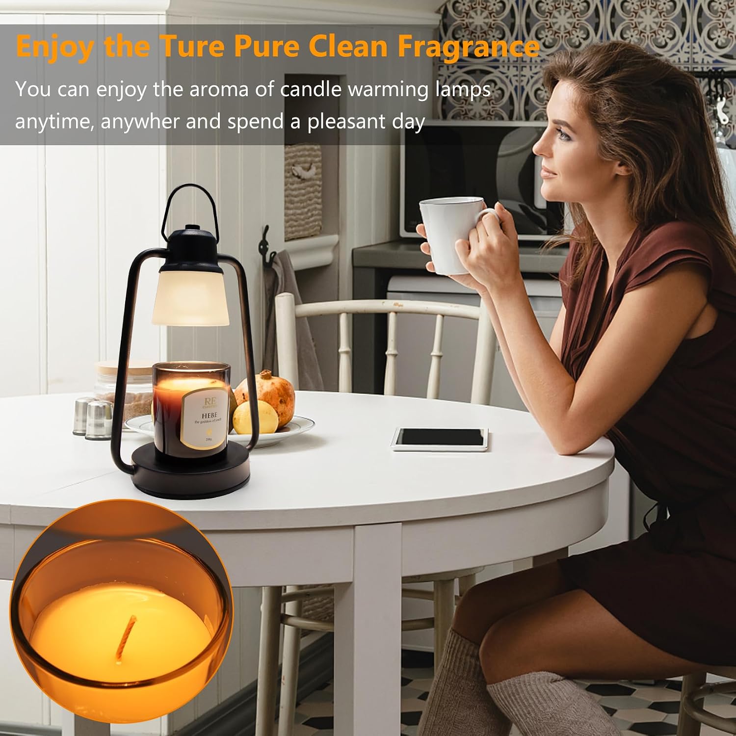 Thumbnail 5 de MAOYUE Candle Warmer Lamp with Timer, 2 Bulbs ⚡