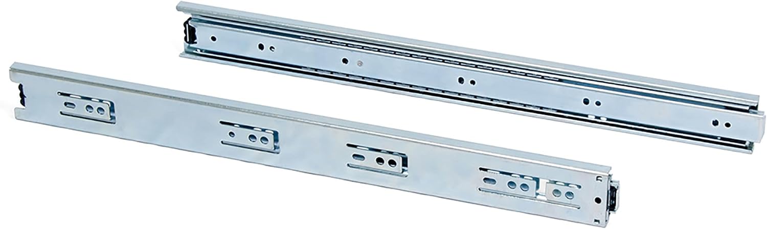 Detalle 2 de Emuca - Paire de coulisses à billes sortie totale 350 mm pour tiroir – Lot de 5
