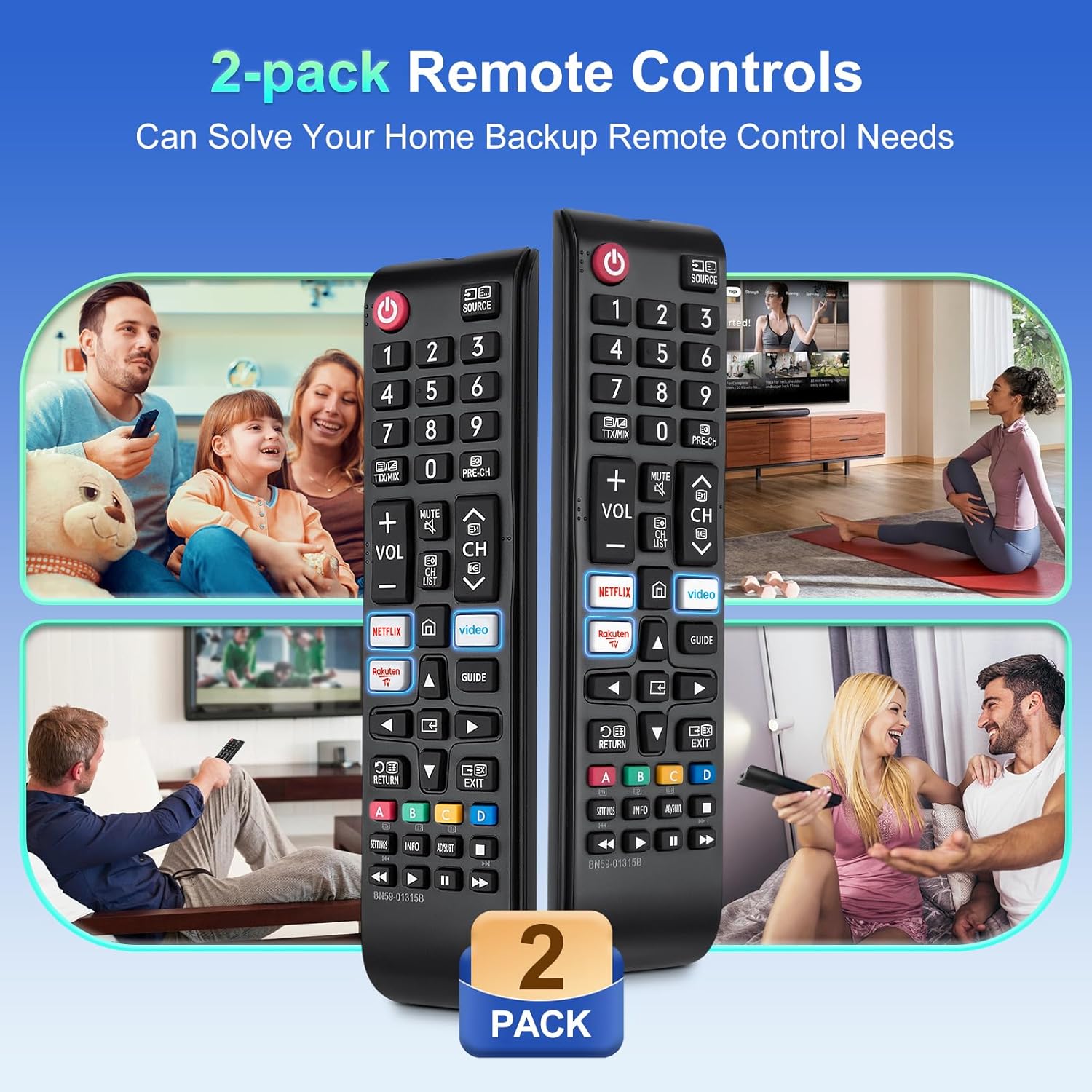 Thumbnail 3 de Samsung TV Remote Replacement Pack 2