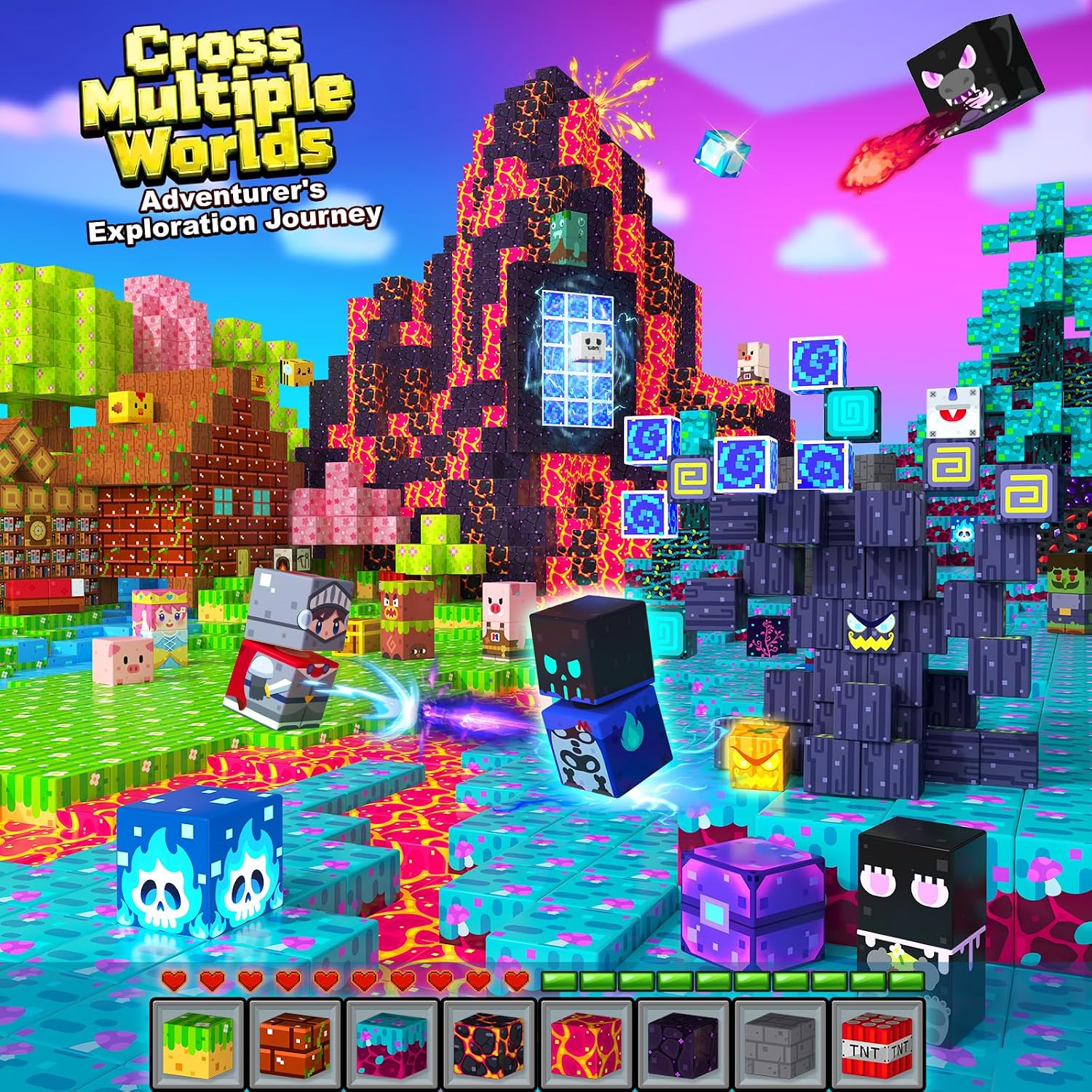 Detalle 2 de Build Mine Magnet World 300PCS magnetic blocks 🧩