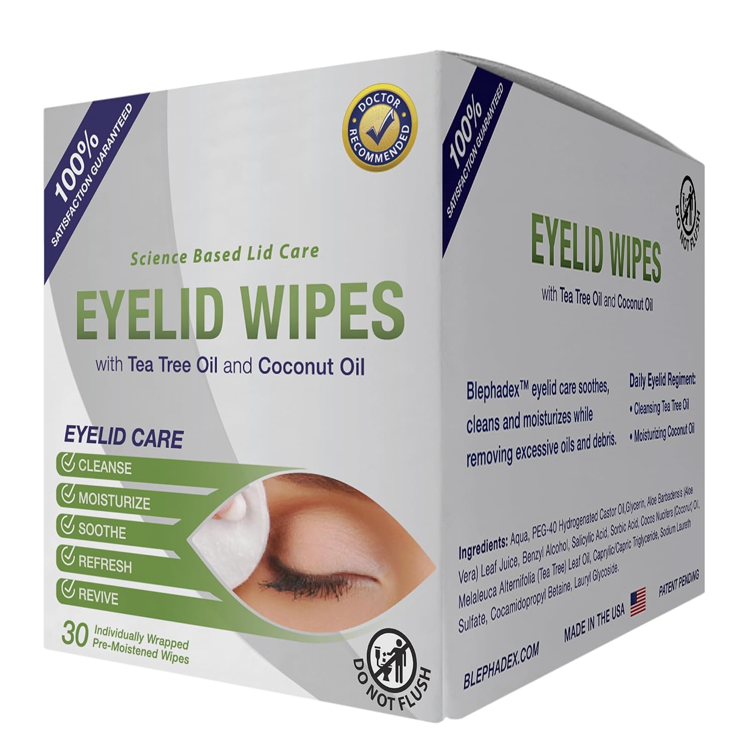 Thumbnail 6 de Lunovus Premium Eyelid Wipes with Tea Tree and Coconut Oil – 30 Count