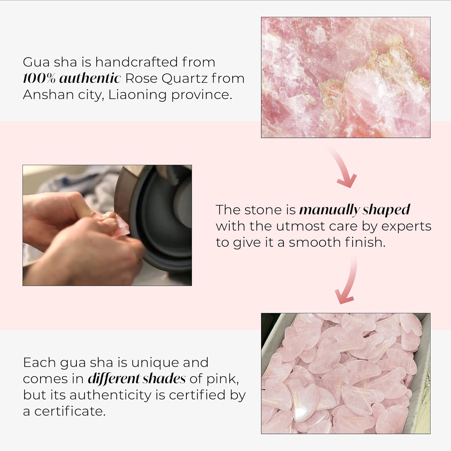 Thumbnail 4 de PLANTIFIQUE Rose Quartz Gua Sha Tool for Face ✨🪄