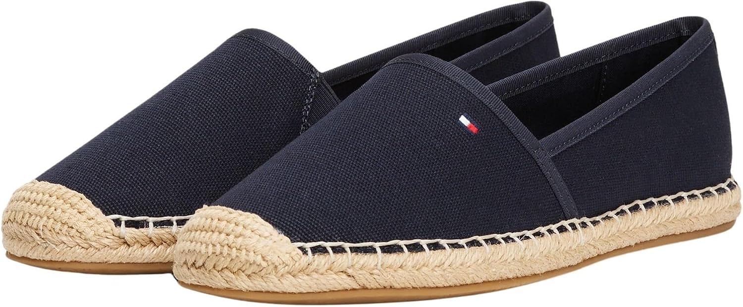 Detalle de Tommy Hilfiger Women’s Flag Canvas Espadrilles with Logo