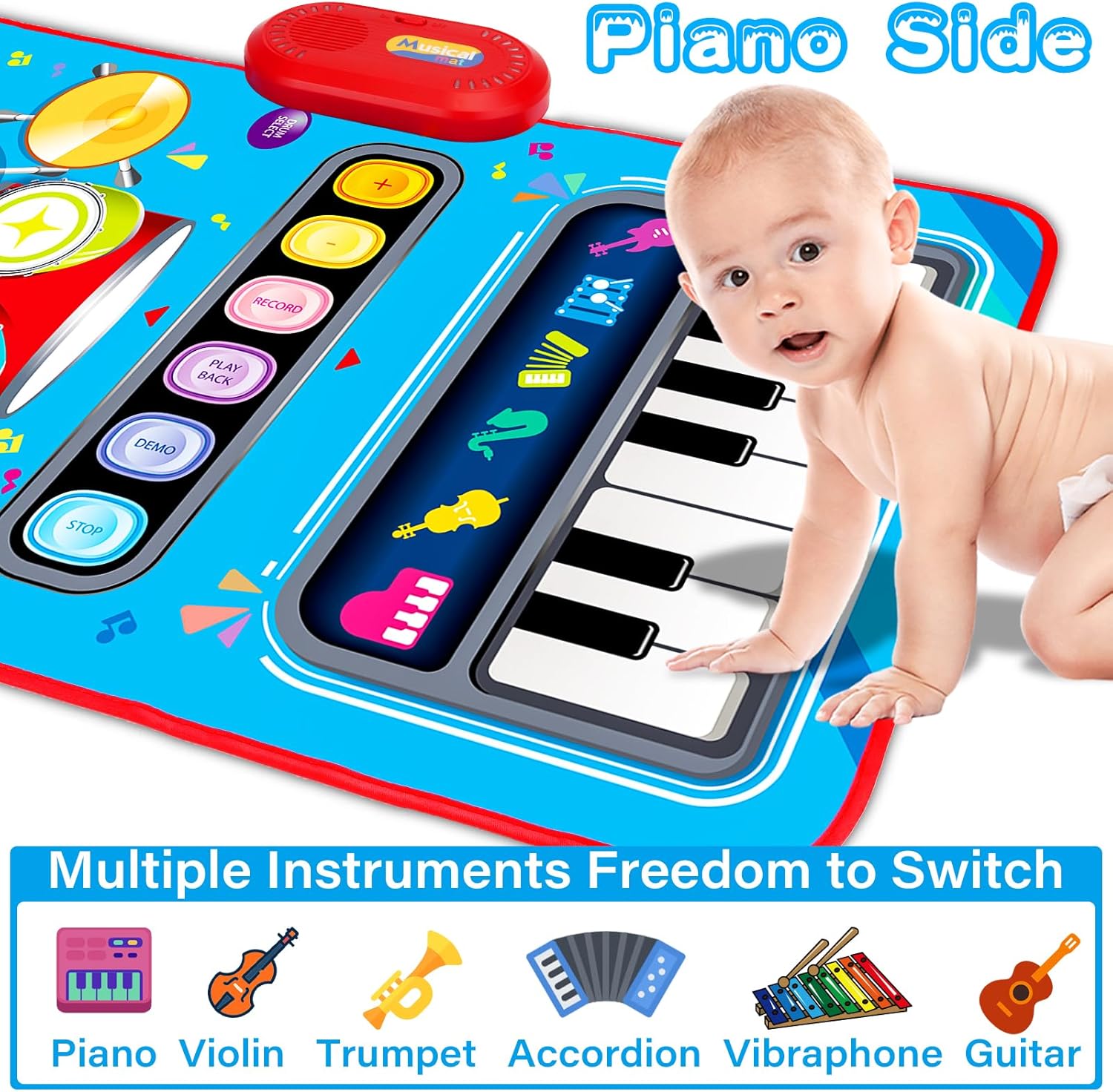 Thumbnail 1 de Baby Musical Mat 2-in-1 Piano Drum