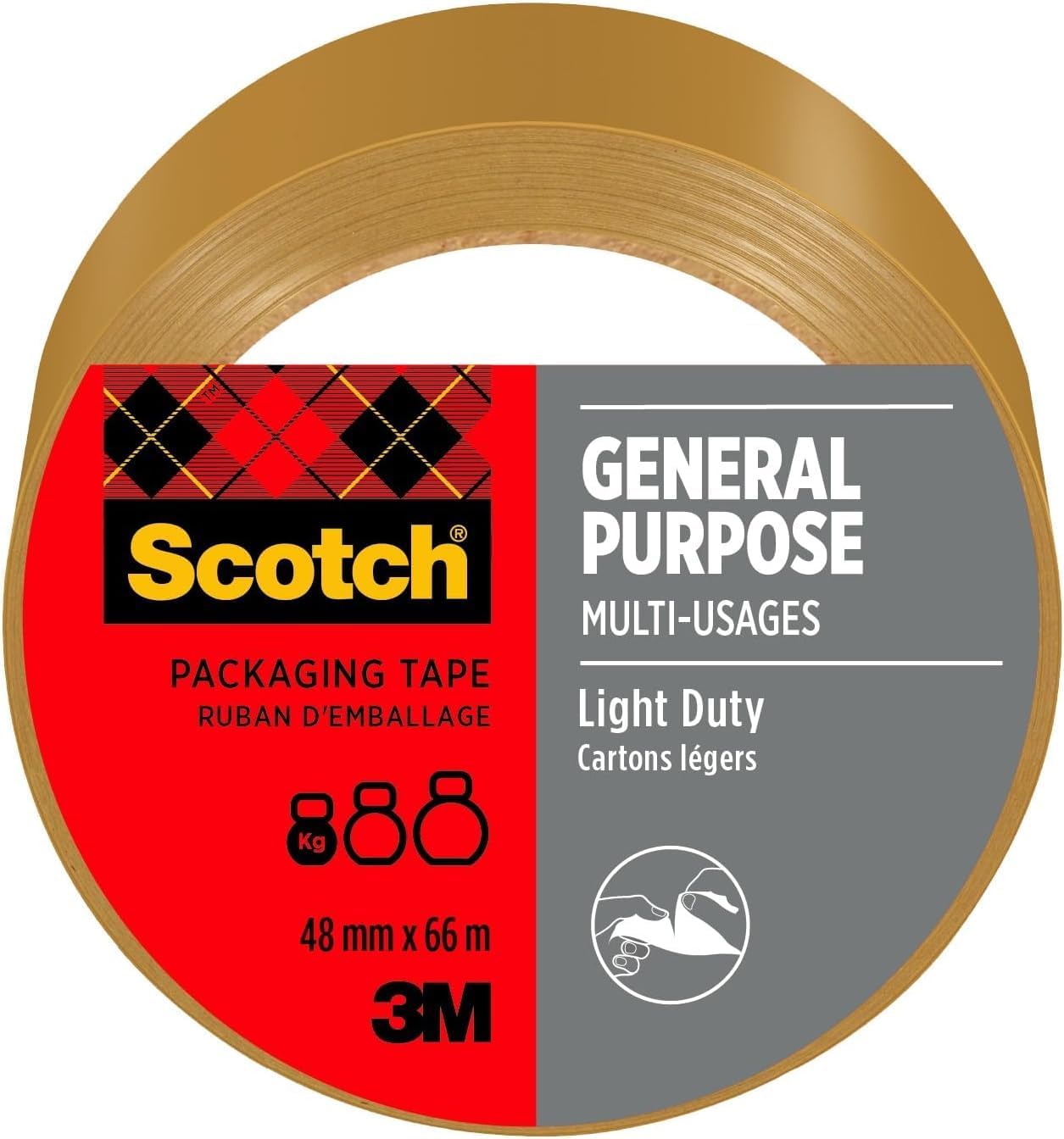Detalle de Scotch ruban adhésif multi-usages transparent 48 mm x 66 m (1 rouleau) — pour emballage et stockage