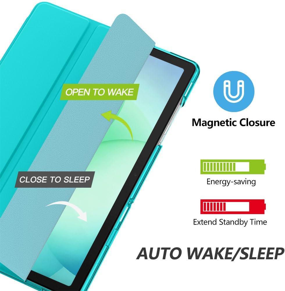 Thumbnail 2 de MoKo Schlanke Hülle für Samsung Galaxy Tab A11+/A9 Plus 11 Zoll – Transparentes Rückseiten-Case mit Auto-Wake-Funktion