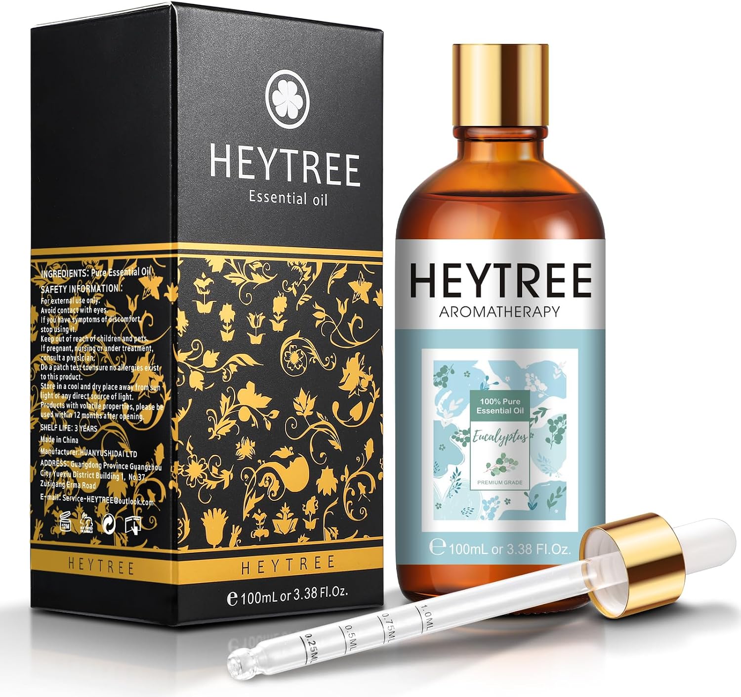 Detalle de HEYTREE Eucalyptus Essential Oil 100 ml Aromatherapy