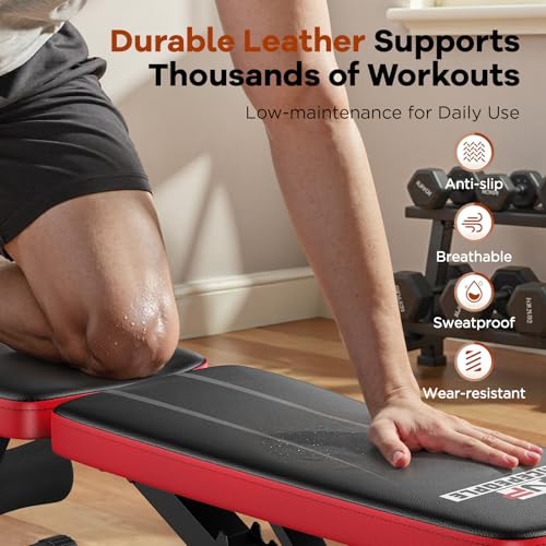 Thumbnail 6 de NICEPEOPLE Adjustable Weight Bench for Home Gym — 660LBS Capacity, 8 Backrests, Foldable for Small Spaces