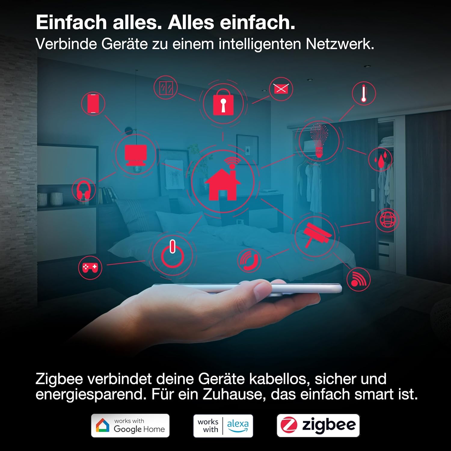 Thumbnail 5 de OSRAM SMART+ Zigbee Outdoor-EU-Steckdose für Smart Home – Außensteckdose mit Energieverbrauchskontrolle (IP44) in Schwarz
