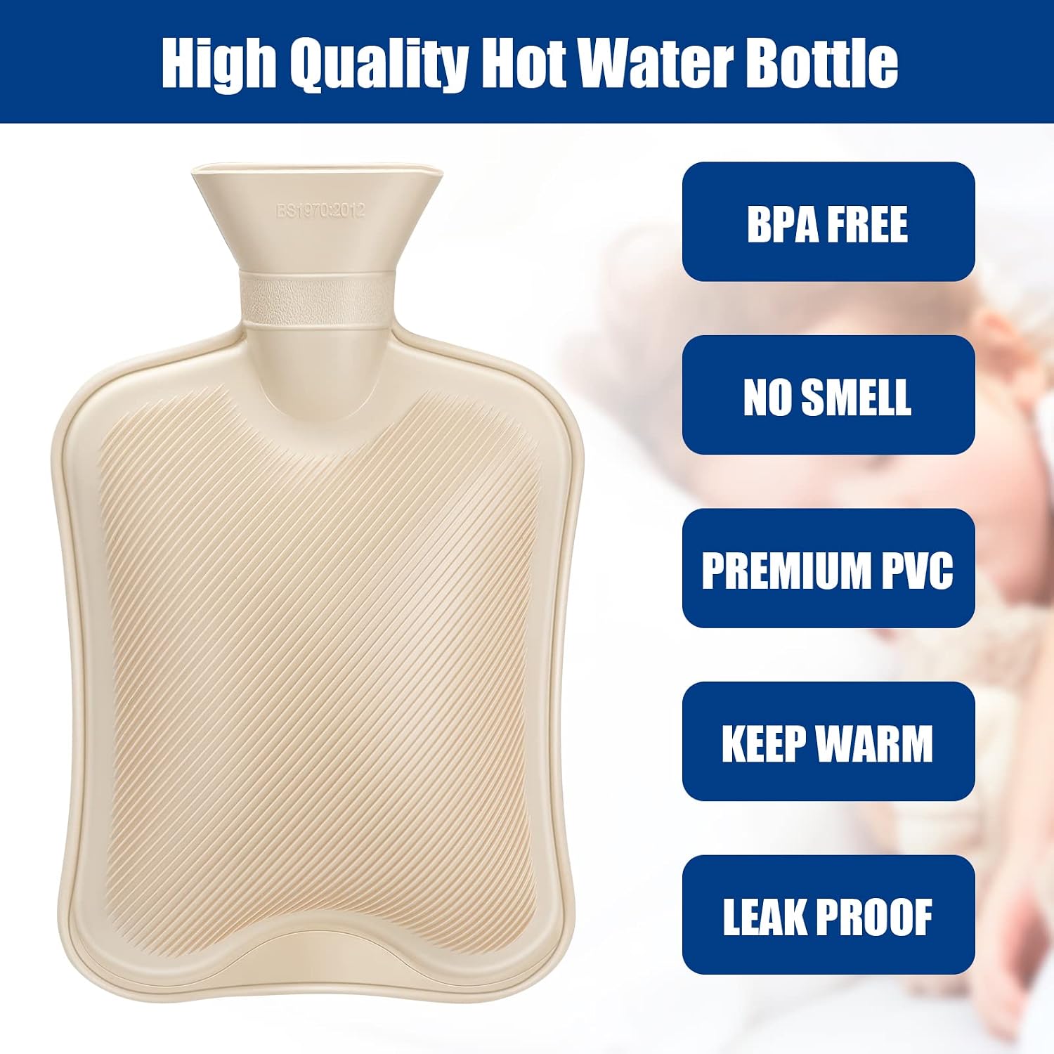 Detalle de Wothfav Wärmflasche 1 L mit Hüftgurt