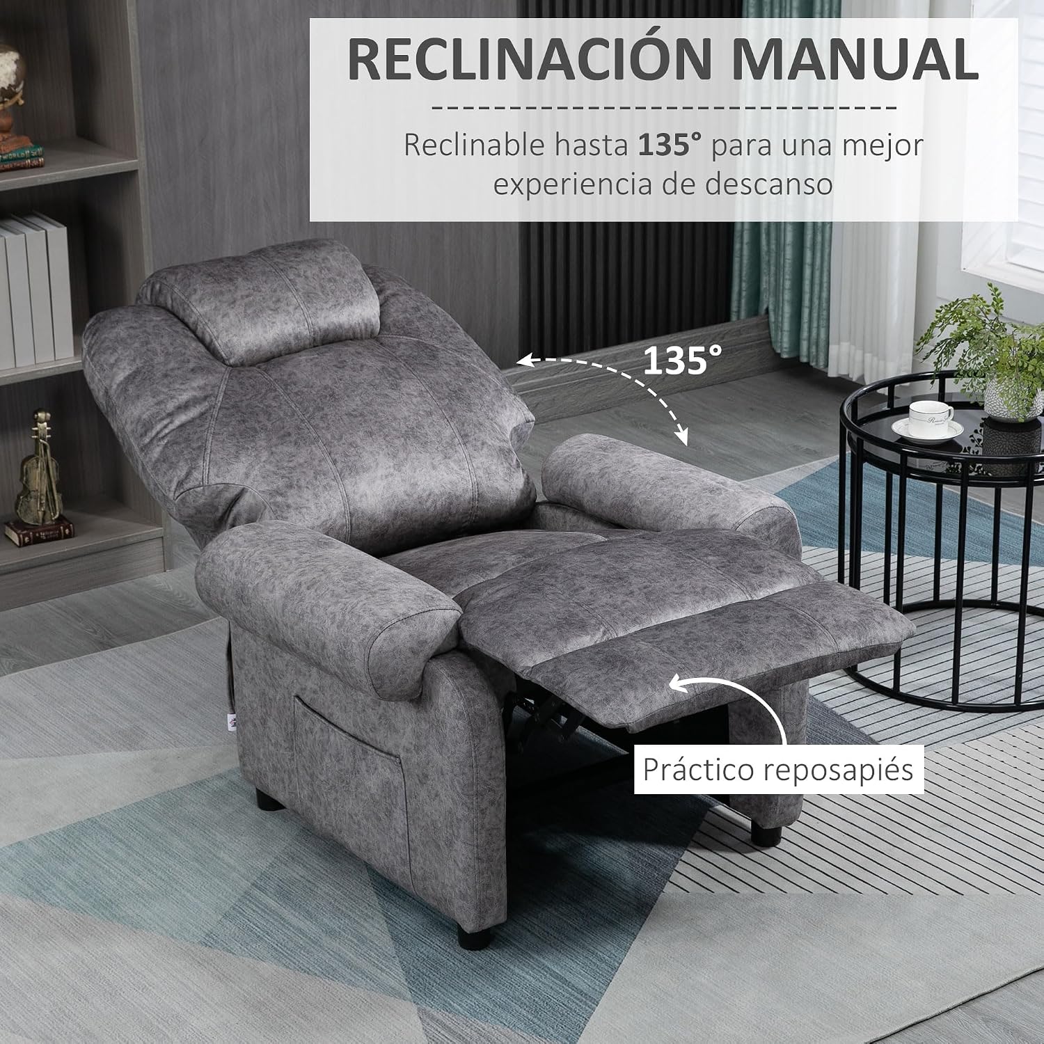 Thumbnail 3 de HOMCOM Sillón Relax Reclinable 135°