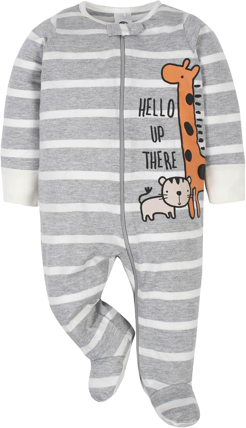 Detalle de Gerber Baby Jungen 4er-Set Sleep ’N Play Füßlinge (Neugeborene & 0–3 Monate / größere Größen)
