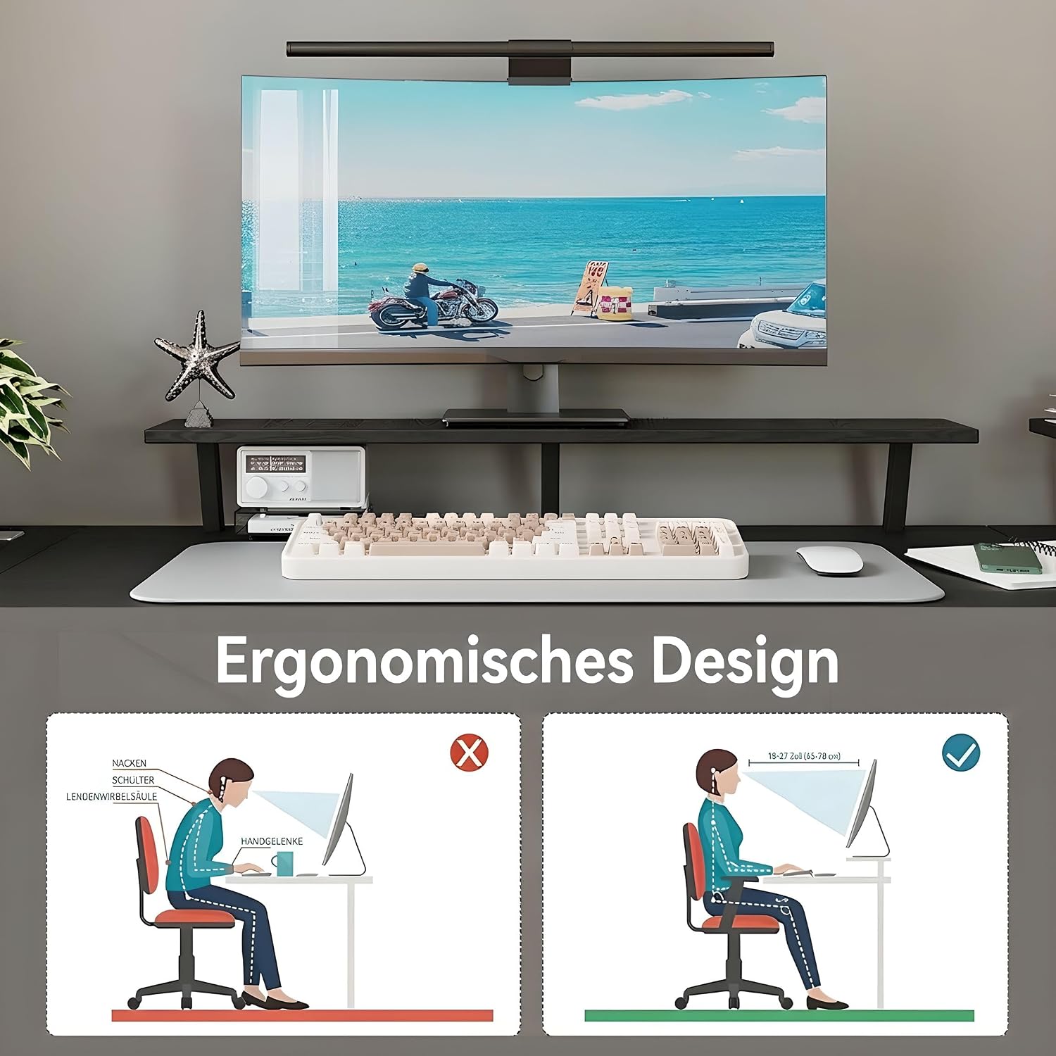 Thumbnail 6 de Xyphren DE-YQZ-Y-ZJCT-PP L-vormig bureau 120 x 80 cm met stoffen laden en USB-C