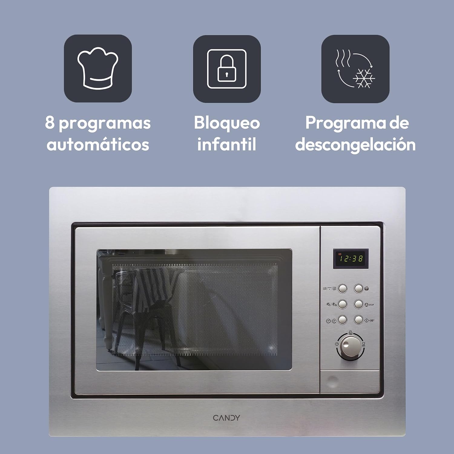 Detalle de Candy MIC201EX microondas integrable 20 L, 800 W
