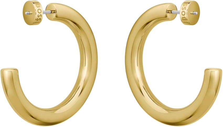 Thumbnail 1 de BOSS 1580738 Pendientes de aro oro amarillo 💍