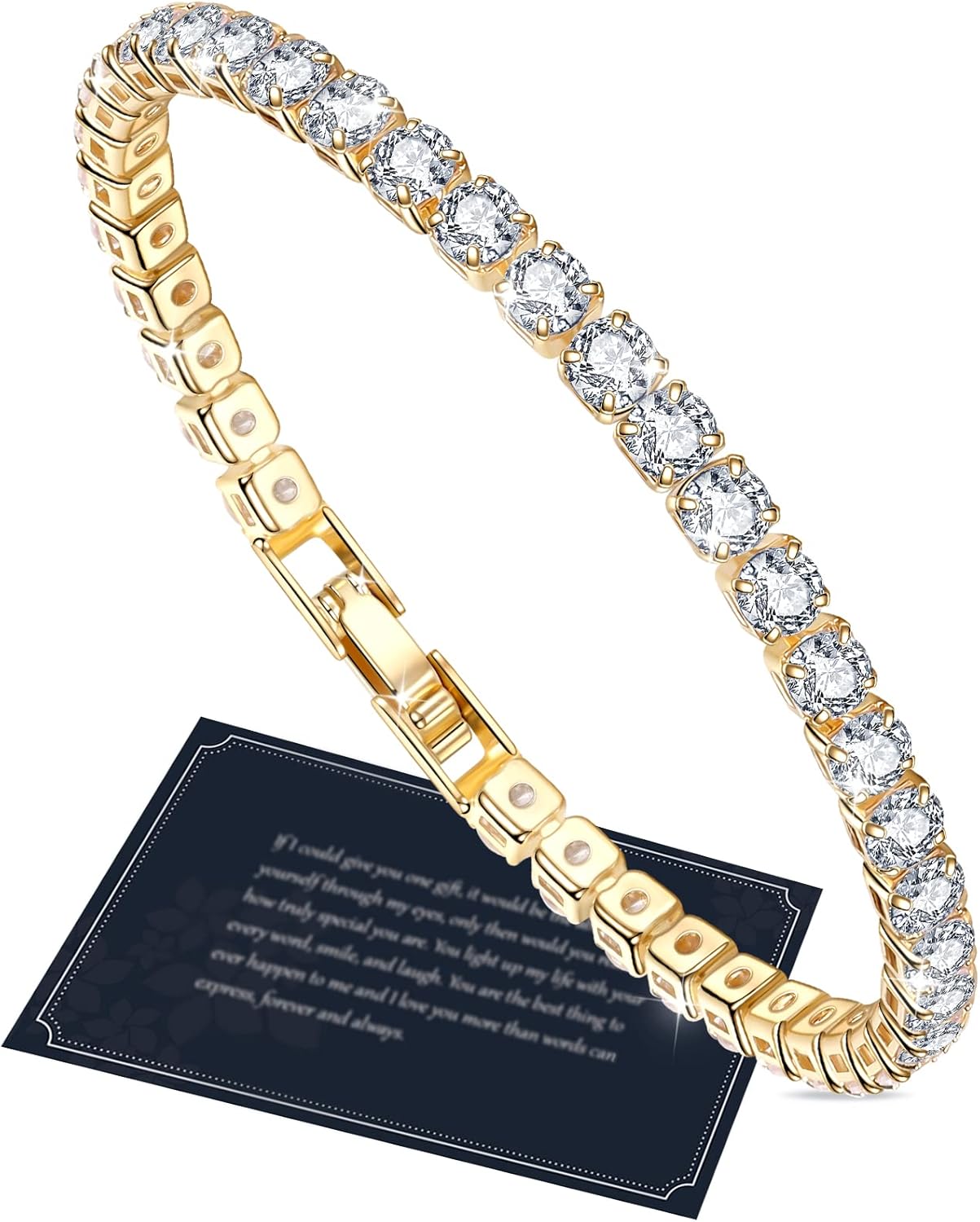 Thumbnail 2 de J.Fée Bracciale Tennis Argento 925 con zirconi 4 mm (5A sparkle) e chiusura sicura