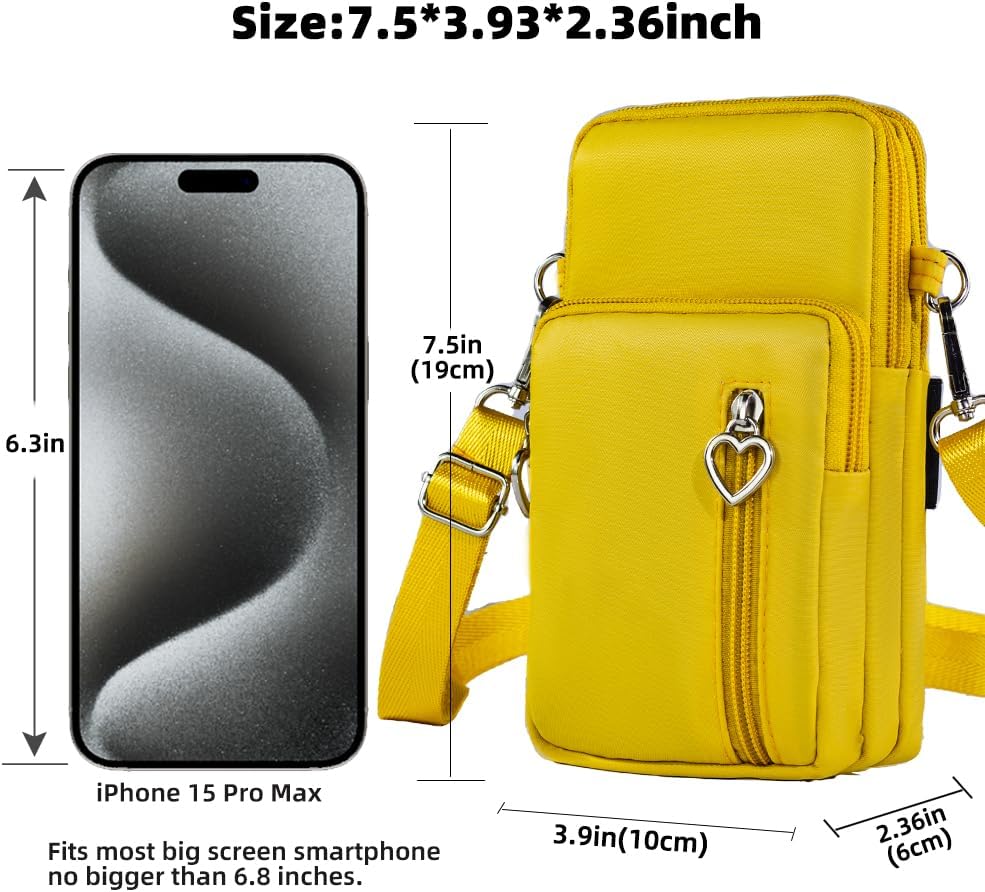 Thumbnail 3 de JANKS Small Crossbody Bags for Women – mini nylon phone wallet with adjustable crossbody strap