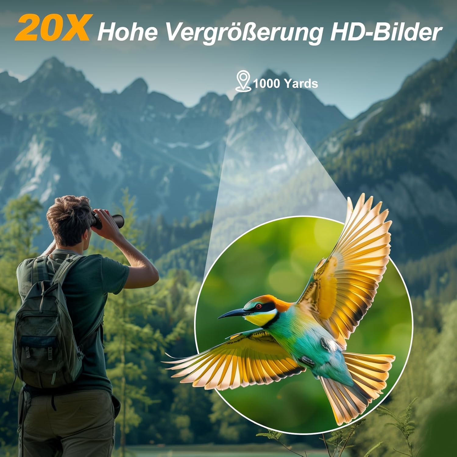 Thumbnail 5 de Opaita 20x52 Fernglas 20× Vergrößerung