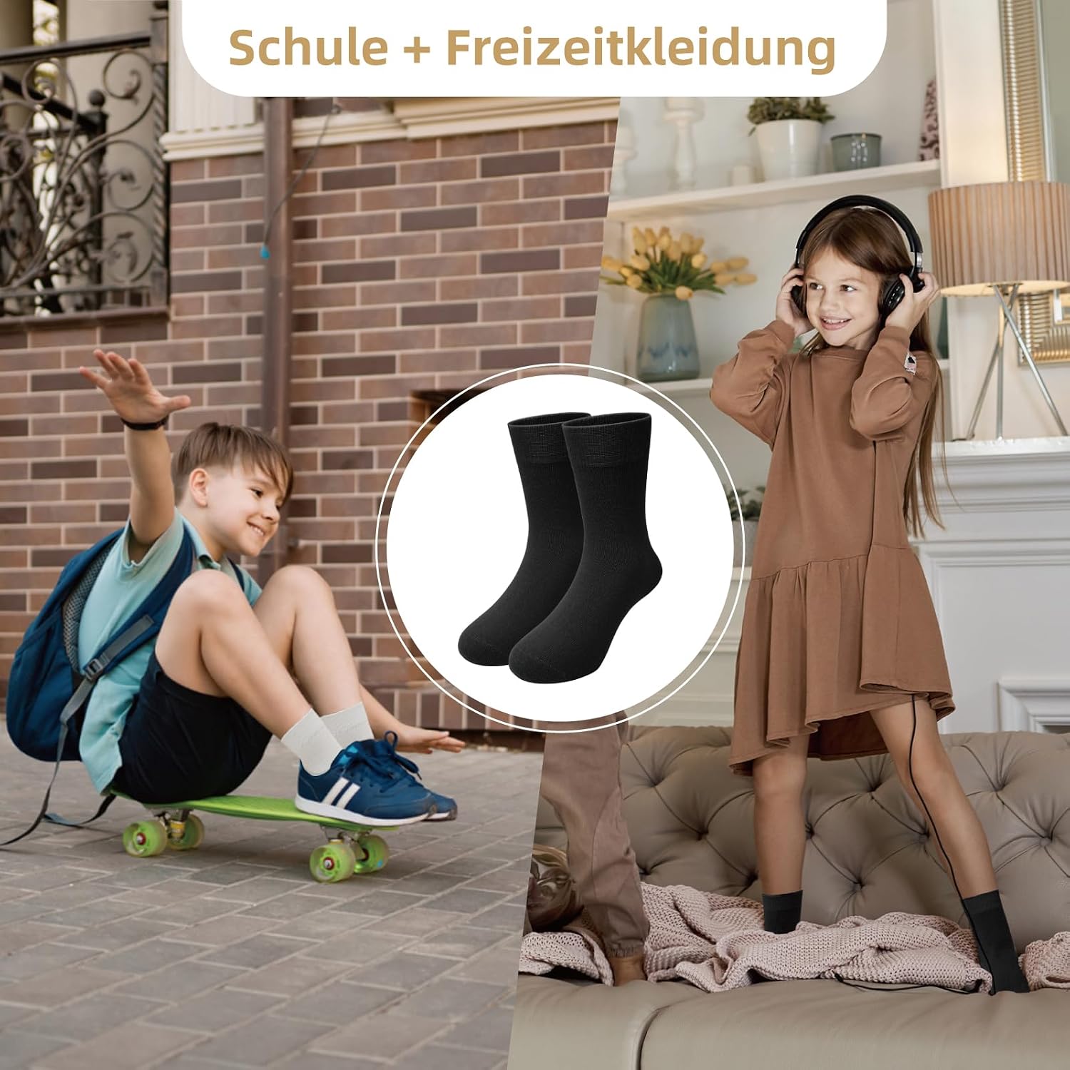 Thumbnail 6 de PUTUO Kinder Socken Nahtlos Bambusviskose 23–38