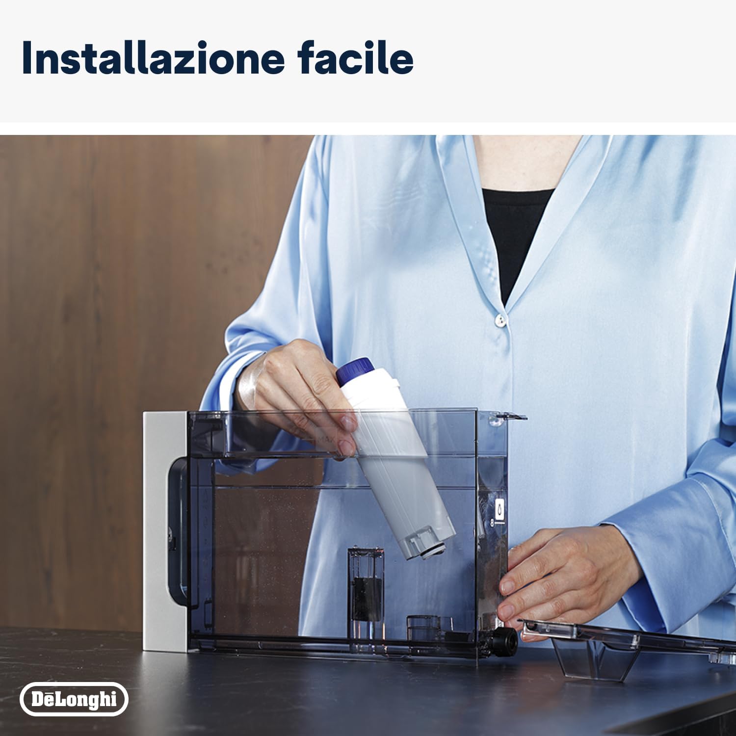Detalle de De'Longhi DLSC002 Filtro Addolcitore per Acqua — Ricambio ufficiale per macchine caffè della serie ECAM