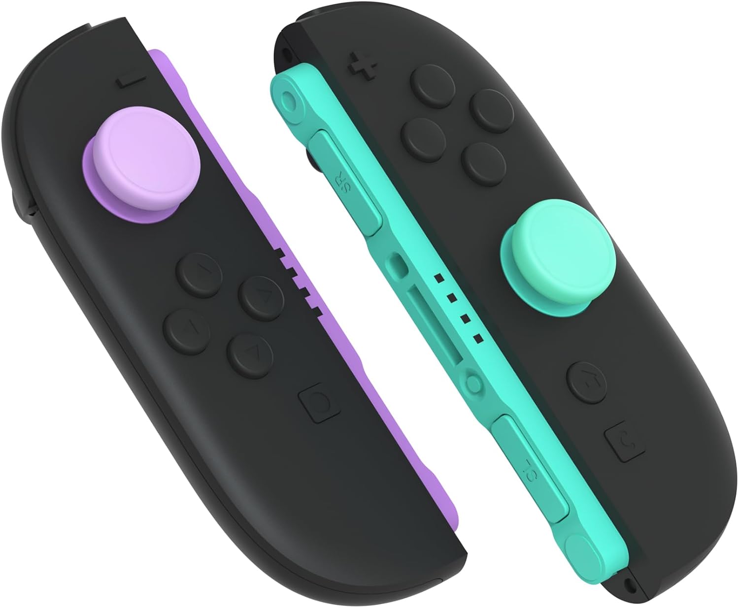 Thumbnail 6 de PlayVital Thumb Grips for Nintendo Switch 2 – 4-Pack Silicone Joystick Caps (Soft Violet & Mint Green)