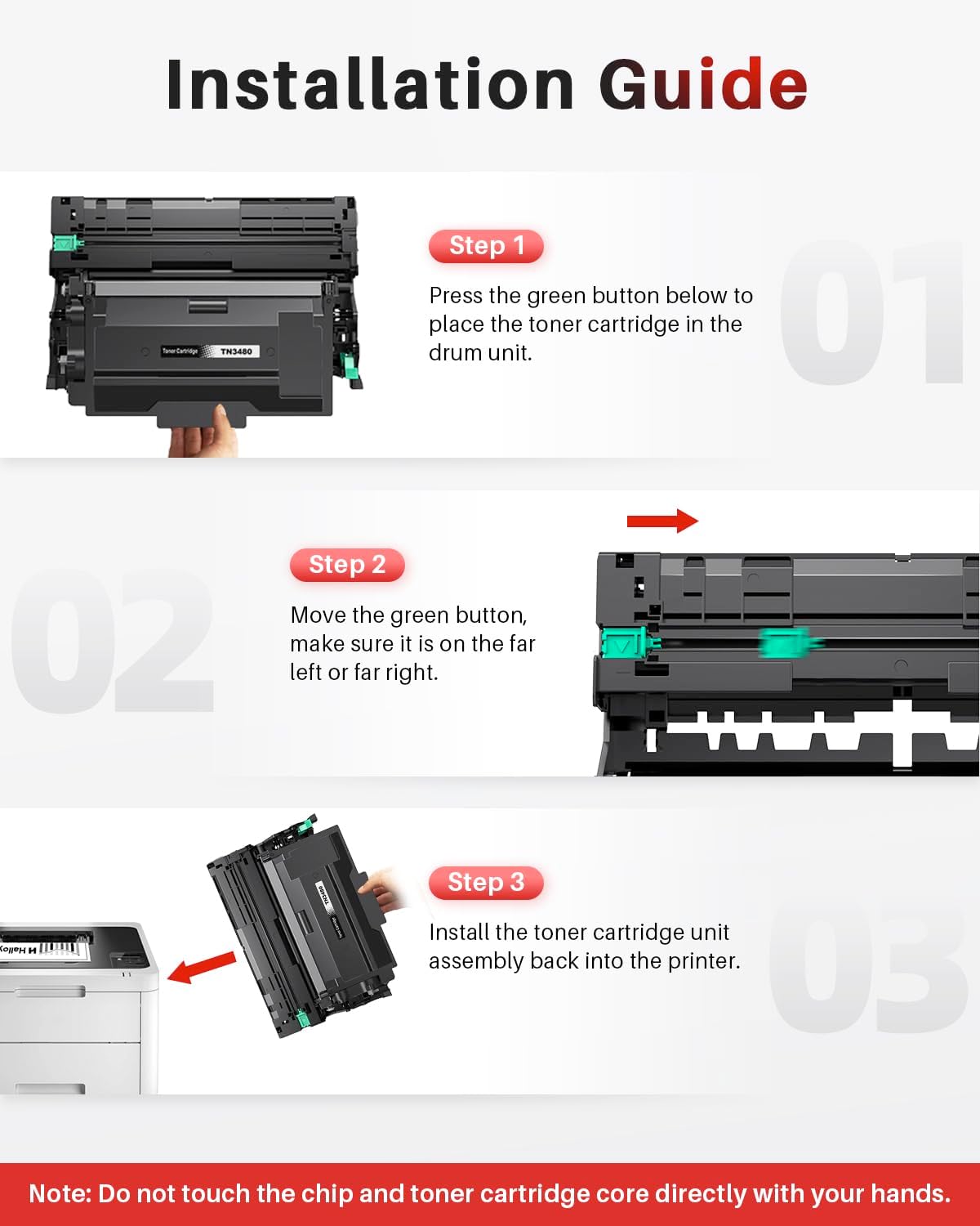 Thumbnail 6 de Halloya DR3400 Trommel (2er-Set) kompatibel mit Brother DR3400, TN-3480 – für HL/DCP/MFC Modelle