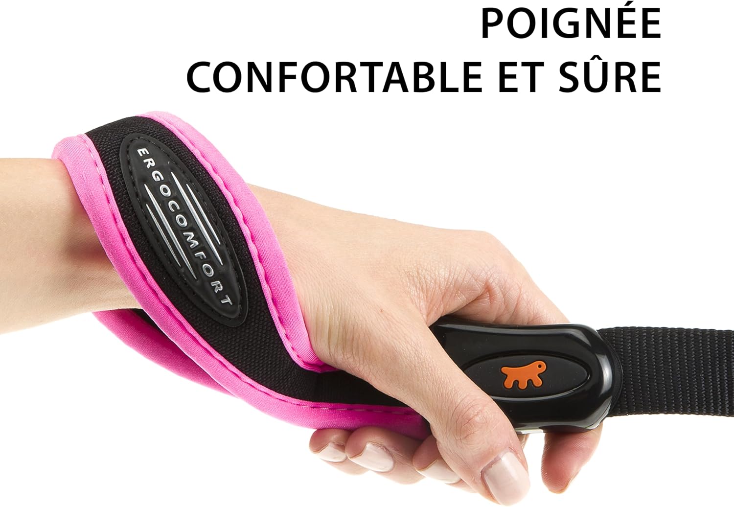 Detalle 2 de Ferplast Laisse Courte ERGOFLUO, 55 cm, rose ⚙