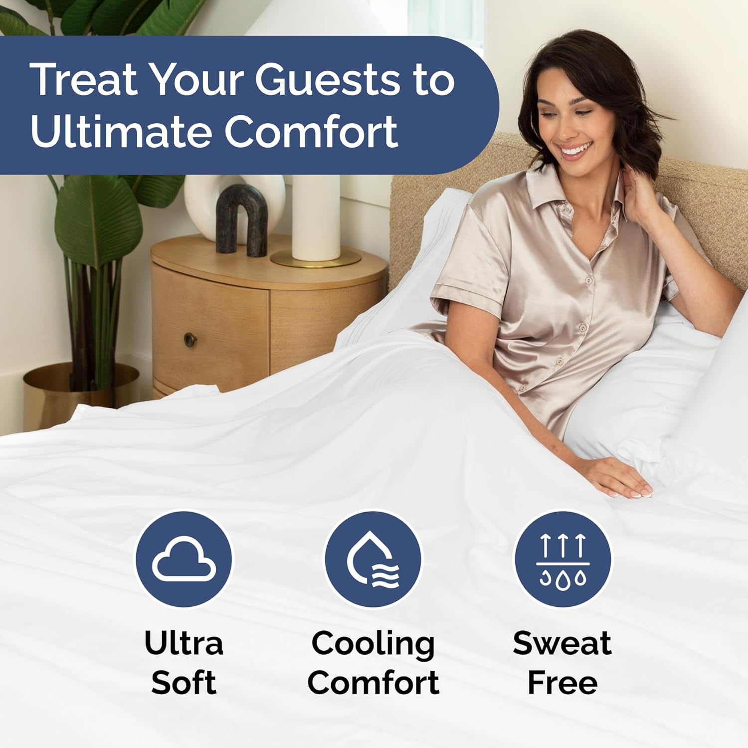 Thumbnail 2 de CGK Unlimited Full Size Flat Sheets (Pack of 20) – Soft, Cooling, Wrinkle & Fade Resistant – White